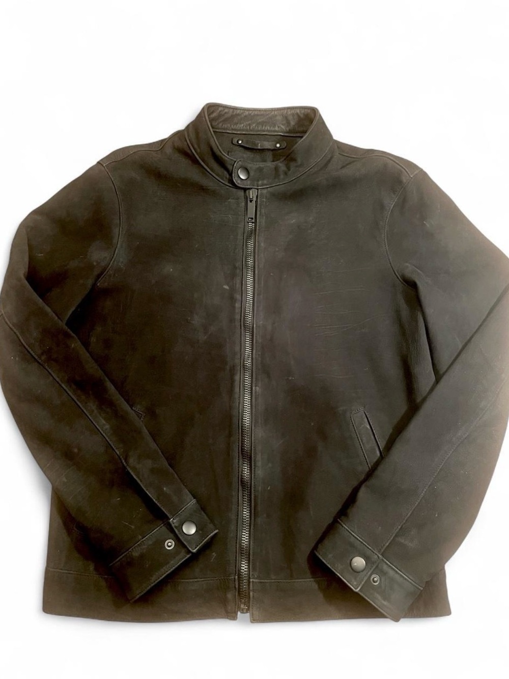 Thursday Boot Co. Black Matte Leather Racer Jacket Medium 🖤 - Picture 2 of 8